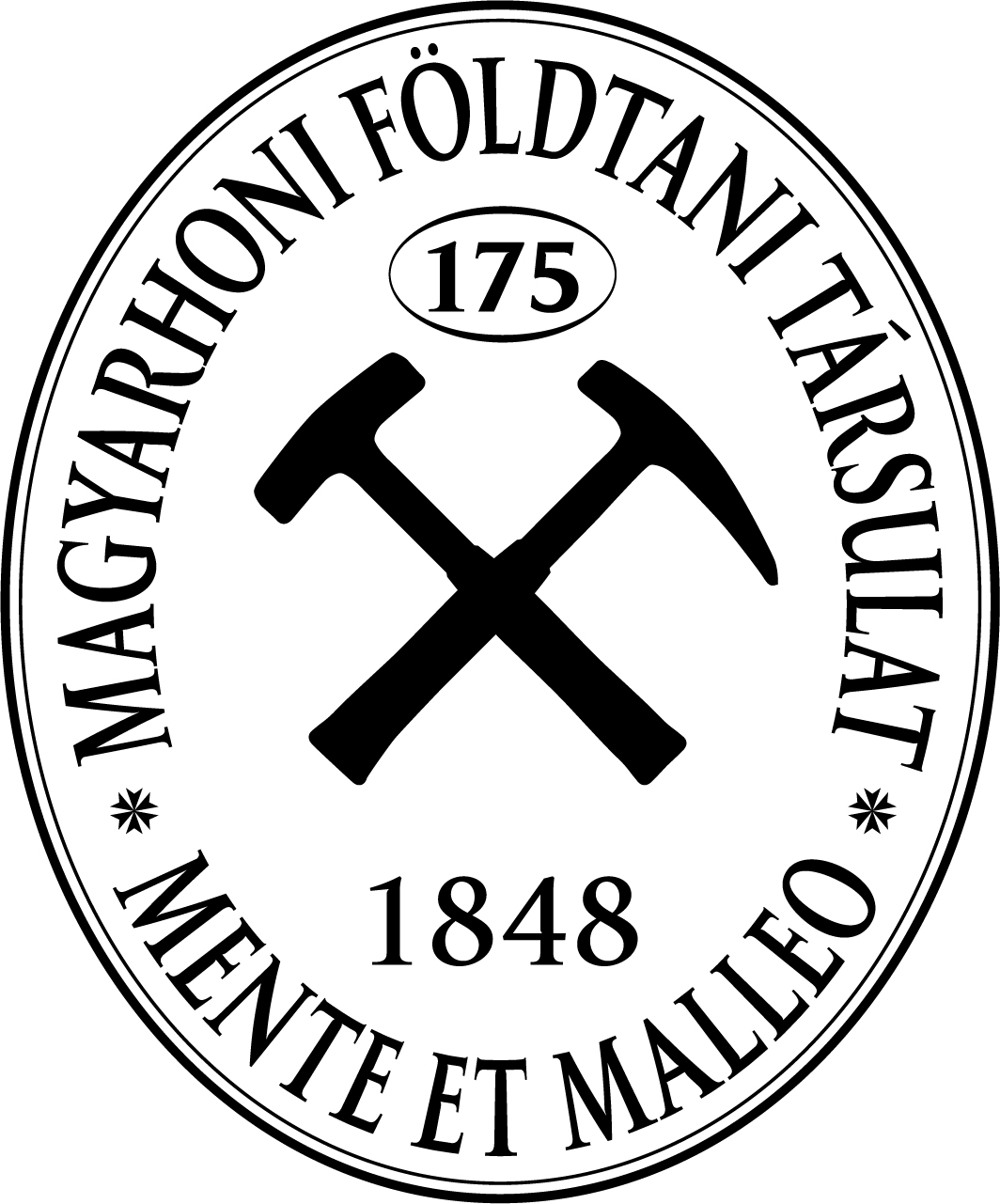 A 175 éves Magyarhoni Földtani társulat logoja